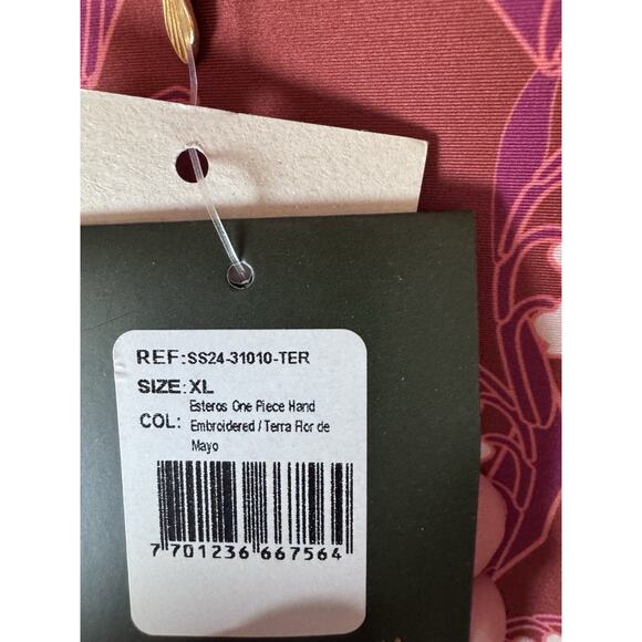 Juan D Dios Esteros One Piece Embroidered Designer Swimsuit Sz XL NWT $415 - Picture 5 of 16